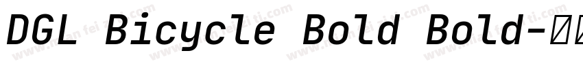DGL Bicycle Bold Bold字体转换